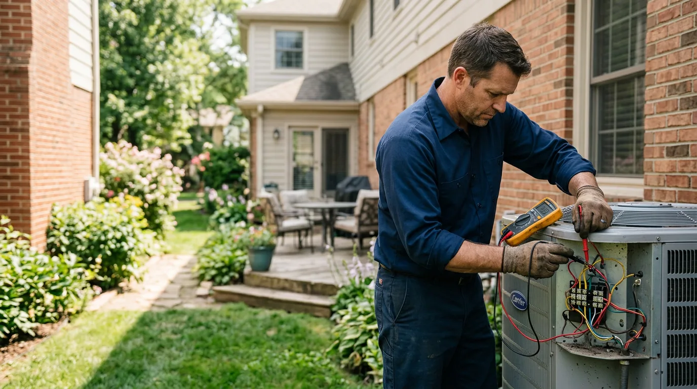 HVAC technician working near Exmore, VA
